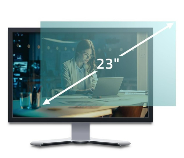 Qoltec OUTLET - Filtr światła niebieskiego matowy na monitor 23" 16 - 1361999 - zdjęcie 3